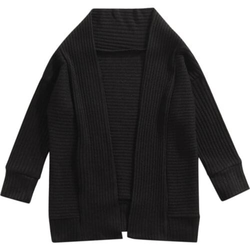 Toddler Newborn Infant Babys Clothes Kids Sweater Solid Color Long Sleeve Cardigan Coat Knitwear Tops For Girls Khaki/Wine Red