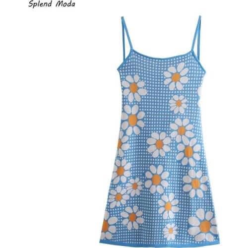 Splend Moda Summer New Fashion Sexy Backless Jacquard Knitted Suspender Lace-Up Holiday Style Slim-Fit Women Dress Vestido Chic