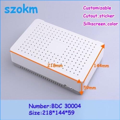 4pcs/lot abs case electronics box diy electronic box para eletronica szomk control enclosure 218x144x59 mm