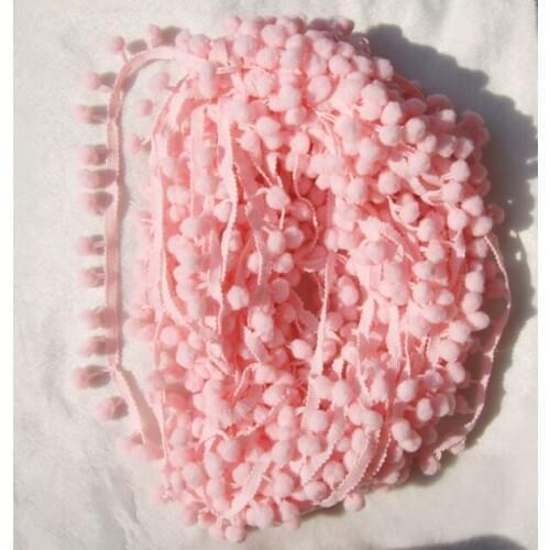 5 yards cute Icecream pink color PomPom fringe trim draper ball Accessories sew 0.8" ball