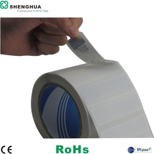 50pcs/pack Custom Adhesive Label Sticker Printable Disposable Hot Sale UHF Passive RFID Tag with Alien H3 Chip