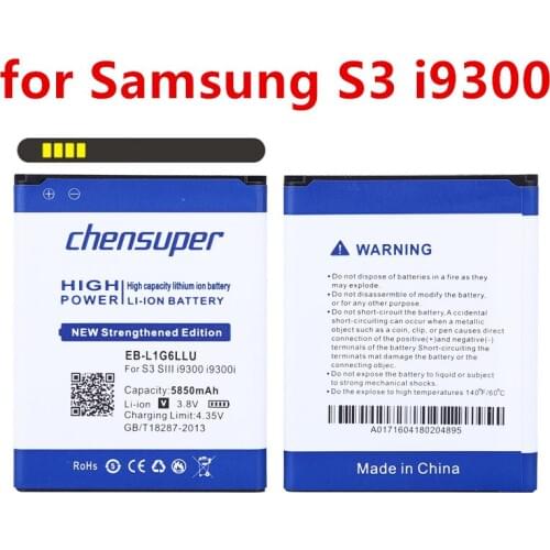 NEW 5850mah EB-L1G6LLU for Samsung Galaxy S3 Battery I9301 I9308 I879 T999 I9305 I9082 I9128 i9060 S III I9300