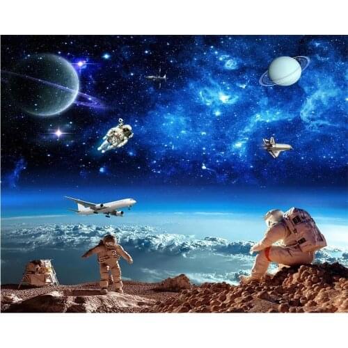 Beibehang papel de parede nebula stars universe constellations seamless wall covering murals bar KTV sofa ceiling wallpaper