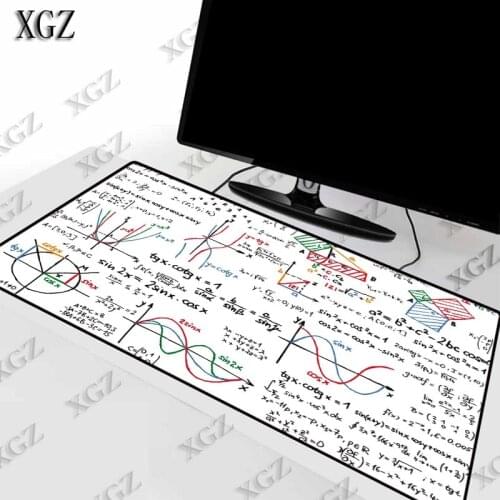 XGZ Mathematical Formula Large Gaming Mouse Pad Lock Edge Keyboard Desk Table pad for Laptop Notebook