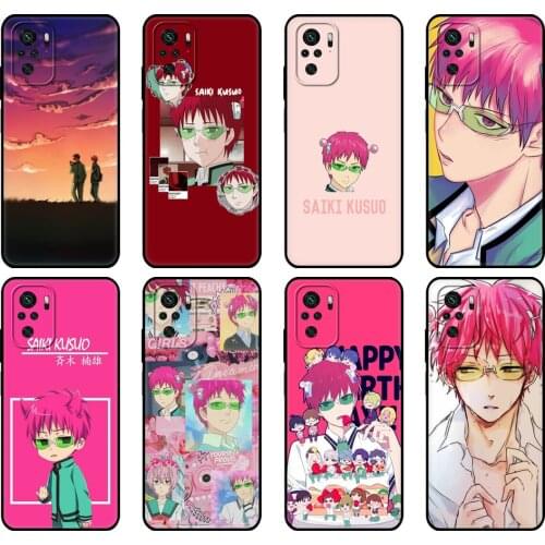 Black tpu Case For Xiaomi Redmi 9T Case Redmi Note 9T Note 10 Pro Case the disastrous life of saiki k saiki kusuo