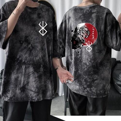Berserk Harajuku Short Sleeve Tie Dye Hot Anime T-shirt