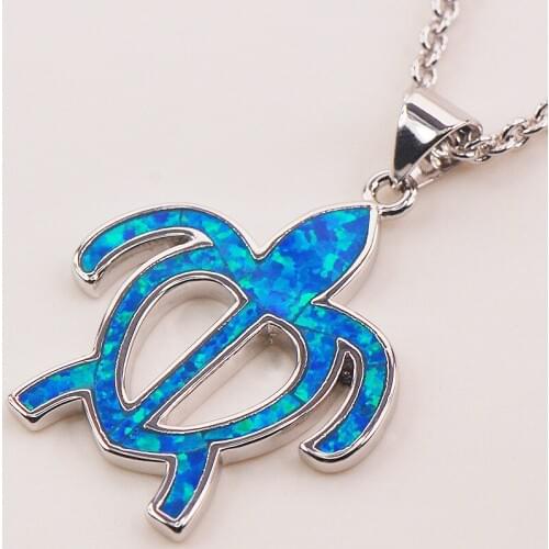 Blue Fire Opal 925 Sterling Silver Fashion Jewelry Pendant P153