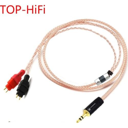 TOP-HiFi 2.5/3.5/4.4mm Balanced Single Crystal Copper Headphone Upgrade Cable for HD251 HD650 HD600 HD580 HD525 HDxxx hd660
