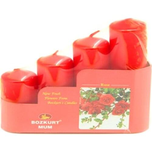 Kazanabil Fragrant Billet Candle Set 4lü Red 3,5 cm christmas decorations рождественские украшения