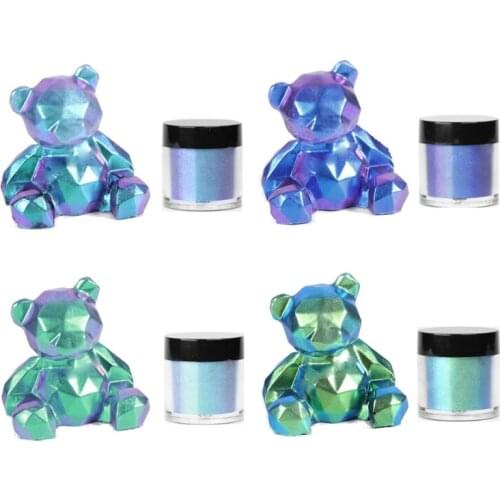 L5YA 4 Colors Mica Powder Epoxy Resin Colorant Dye Pearl Pigment Natural Mica Powder