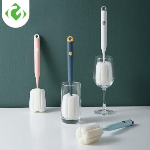 Soft Sponge Brush Bottle Cup Wine Glass Washing Cleaning Kitchen Cleaner Tool Baby Bottle Cleaners Home Kitchen Tool Feeding