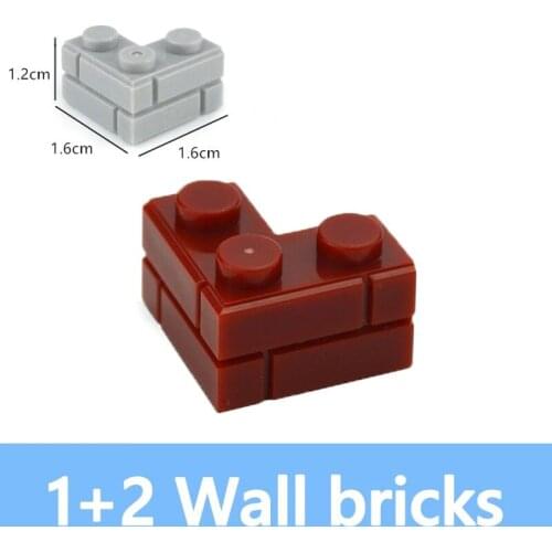 90pcs 1+2 L Wall Figures Bricks DIY Thick Building Blocks MOC Educational Creative Toys For Children Size Compatible With Brand