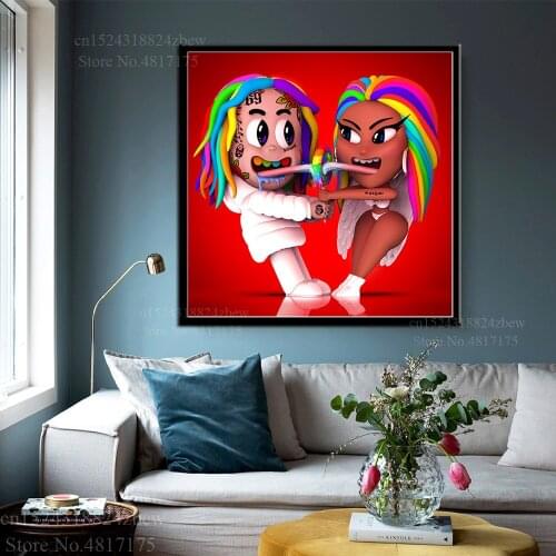 Nicki Minaj Poster Singer Album Anaconda Chun-Li TROLLZ Alternate Edition Canvas Painting Wall Art Posters and Prints Home Decor