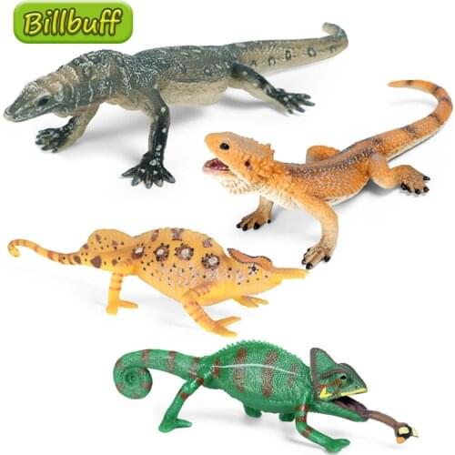 New Simulation Wild Animal lizard Model PVC Chameleon Action Figures Collection Model Cognitive Educational toy for children Kid