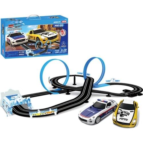 New Rail Car Package Sonic Storm Double Electric Remote Control Track Racing Childrens Toys Parent-child Interactive Toys Gift