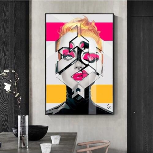 Robot Woman Poster Mechanic Modern Fashion Canvas Prints for Interior Big Large Size Painting On Loft Frameless Photo for Home