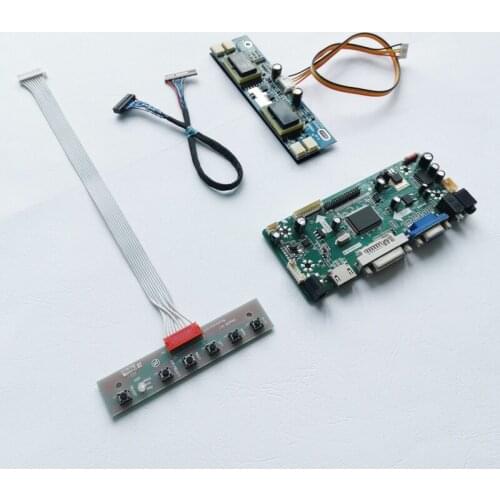 For QD15XL16 TM150XG LCD panel 1024*768 keyboard 4CCFL 15" VGA+DVI LVDS 20Pins M.NT68676.2A screen controller board DIY kit