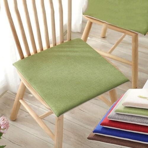 Seat Cushion Non-Slip Square Strappy Simple Style For Kitchen/Office Pad Chairs Indoor Sofa Decoration Home Textile 40*40cm 1pc