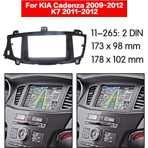 Radio Fascia for KIA Cadenza K7 Left wheel Double Din Radio DVD Stereo CD Panel Dash Mount top 11-265