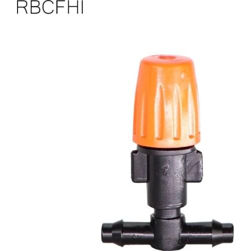 RBCFHl 30/60/100/200PCS Garden Irrigation Adjustable Drip Misting Nozzles Micro Flow Head Dripper for 4/7mm 1/4 inch Tubing Hose