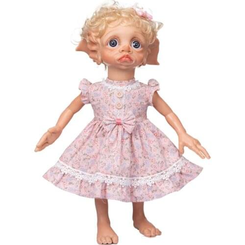 15in Lifelike Reborn Baby Elf Doll Handmade Soft Vinyl Baby Toy w/ Rooted Hair 69HE
