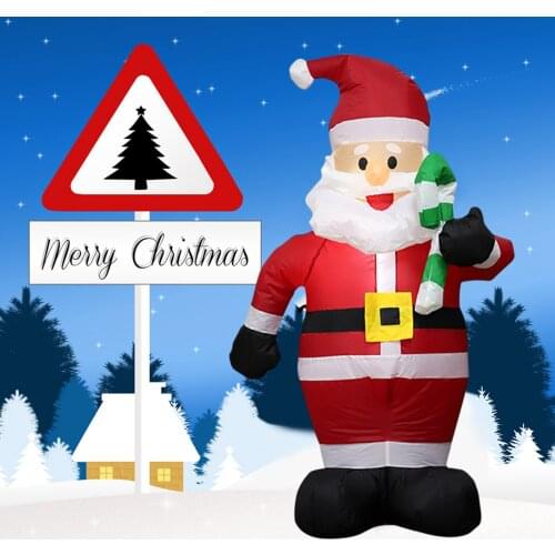 Christmas Ornaments, Santa Clause Inflatable Ornament with LED Light Christmas Decorations for Garden Yard Navidad Decor