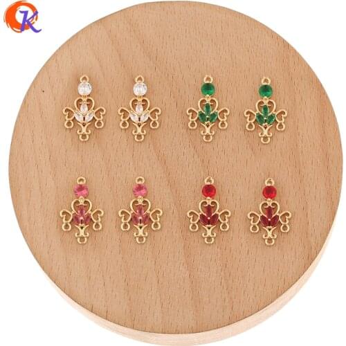 Cordial Design 50Pcs 13*20MM Jewelry Accessories/Rhinestone Connectors/DIY Jewelry Making/Hand Made/CZ Charms/Earrings Findings