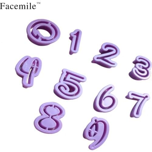 10Pcs/set Number Sugarcraft Plunger Cutter Cookie Decorating Fondant Cake Decorating Baking Tools