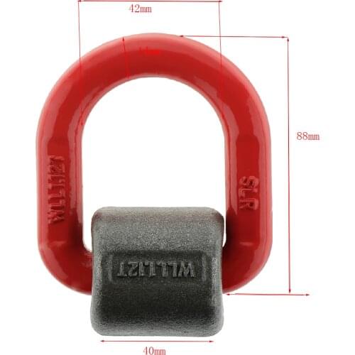 2x D Ring 3" Trailer Flatbed Truck Towing Tie Down Chain Cargo Strap Weld On