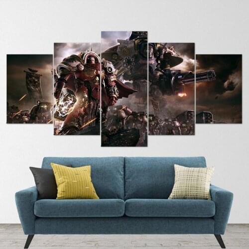 5 Piece Wall Art Canvas Game Posters Mechanical Corps Figure Pictures And Prints Modern Living Room Wall Decoration Paintings