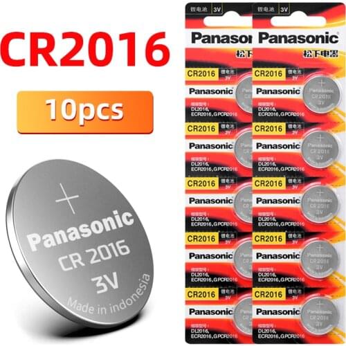 Original PANASONIC 10pcs/lot cr2016 BR2016 DL2016 LM2016 KCR2016 ECR2016 Button Cell Batteries 3V Coin Lithium voice recorder