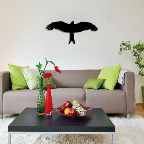 Upward Flying Eagle Wall Room Accessory Wooden Table 50x21cm