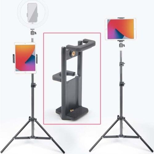 Ipad Live Holder 1/4 Mobile Phone Tablet PC Computer Photography Light double Holder Three Anchor Live Floor-Video Filming