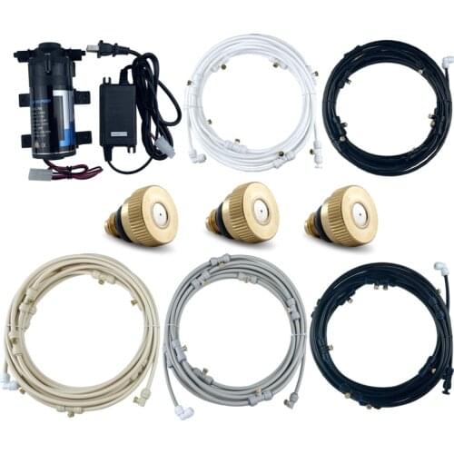 Quite 24V Water Spray Electric Diaphragm Slient Pump Kit Portable Automatic 6M-15M Misting Cooling System For Cooling Irrigation