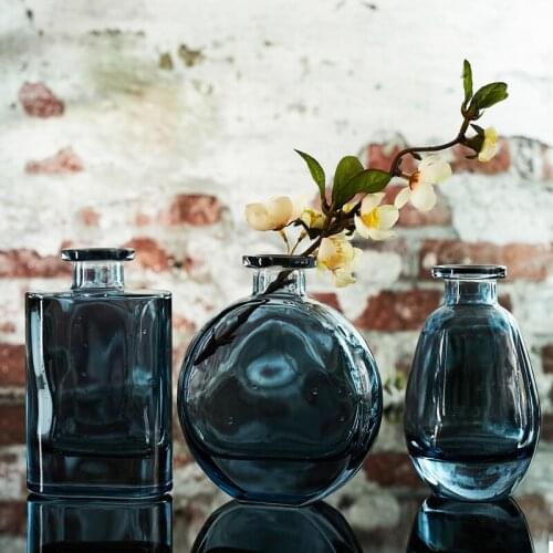 Europe Mini Glass Vase Exquisite Craft Bottle Hydroponics Dried Flower Containers Wedding Home Decoration