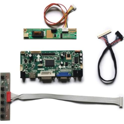 M.NT68676 monitor controller board DIY kit LVDS Fit QD15XL01/QD15XL04/QD15XL06/QD15XL09 30 Pin 1CCFL panel 1024*768 VGA DVI