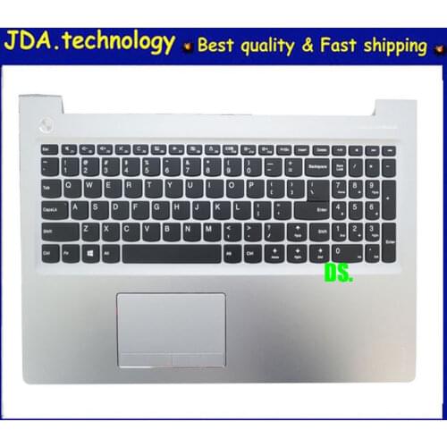 MEIARROW NEW FOR Lenovo ideapad 310-15 310-15ISK 310-15ABR 510-15ikb 510-15isk US keyboard Palmrest Upper cover Touchpad,Silver