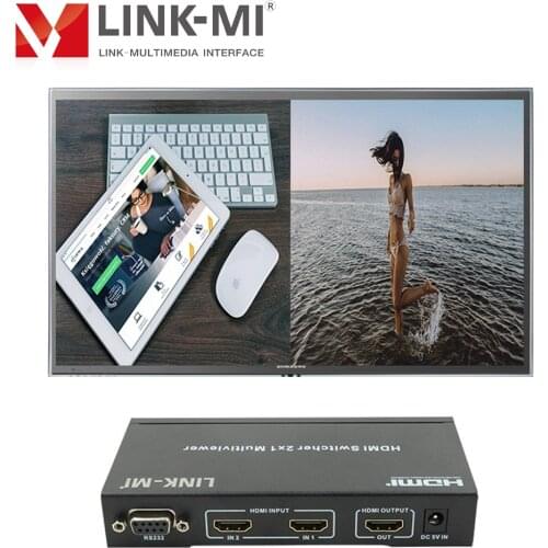 LINK-MI S21R 2x1 Multi-Viewer With PIP IR RS232 High Performance HDMI Switcher HD video processor 1080P 2 in 1 out HDMI
