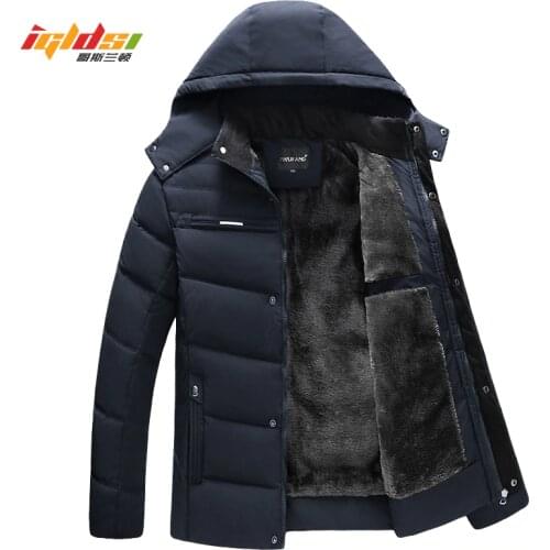 Men Winter Down Jacket and Coat 2018 New Casual Hooded Jackets Warm Fleece Down Parkas Male Fashion Thick Outwear Coats XL-4XL