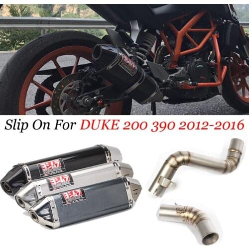 For KTM DUKE 200 390 2012 2013 2014 2015 2016 Motorcycle Exhaust Tip Muffler Escape Silencer Link Tube Middle Connection Slip on