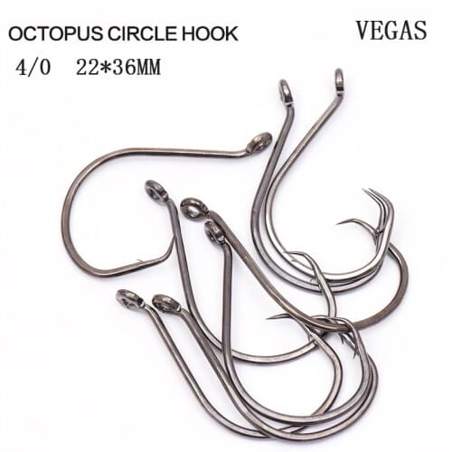 New Design 4/0 50pcs Circle Octopus Fishing hook Sea Fishing Hook Squid Circle Hook