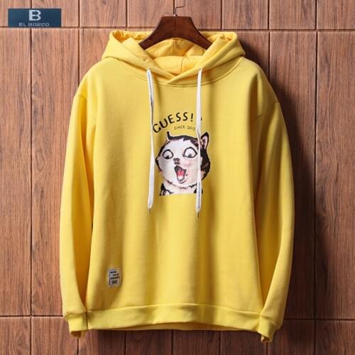 [EL BARCO] Autumn Warm Cotton Dogs 3D Hoodies Men Casual Sweatshirts Grey Khaki Yellow Pink Funny Hip Hop Male Pullover Tops 2XL