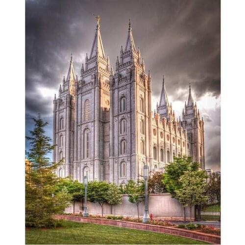 Scenery diamond painting embroidery city building mosaic art diamond dotz rhinestone picture puzzle drawing wall decor stickers