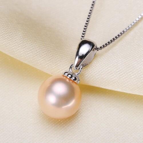 925 Sterling Silver Pearl Pendant Necklace Pendant Findings Jewelry Parts Fittings Women Accessories, 10pcs/lot