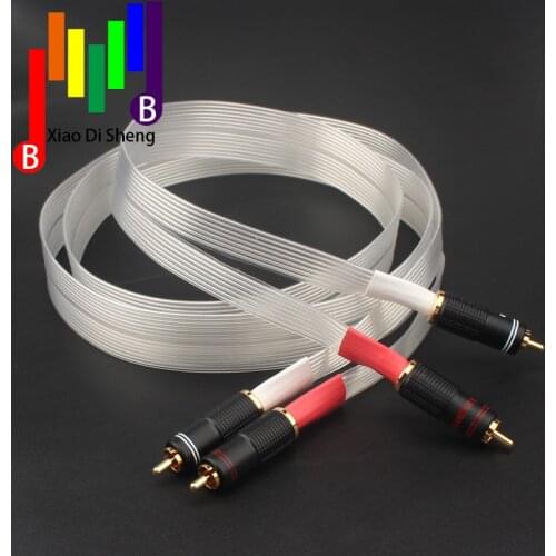 Xangsane hifi OCC silver plated audio cable signal cable 2rca-2rca interconnect cable CABLE 0.5m Per piece Gold Plated RCA