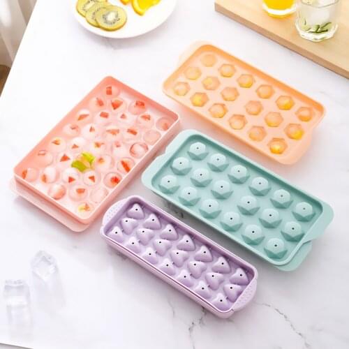 33/18 Grids Food Grade Silicone Ice Tray Fruit Ice Cube Maker DIY Creative Small Ice Cube Mold Kitchen Accessories