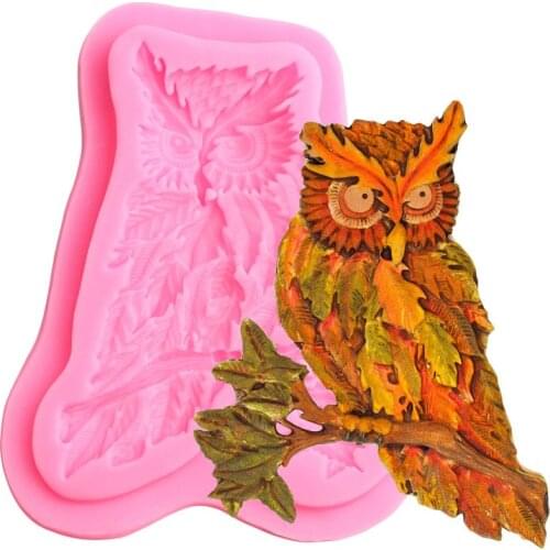 Owl Cake Border Silicone Mould Party Cupcake Topper Fondant Mold Cake Decorating Tools DIY Candy Resin Clay Chocolate Molds