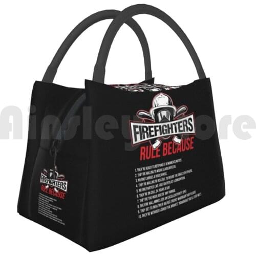 Cooler Lunch Bag Picnic Bag Firefighter Rules Firemen Birthday Gift Firefighter Fireman Fire Fighter Fire Firemen
