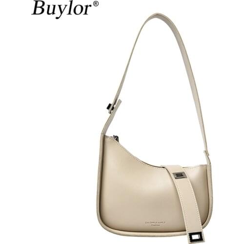 Buylor Fashion Shoulder Bags Women Cross Body Bag PU Leather Bags for Women 2021 New Luxury Handbags Dumpling Shape Bags