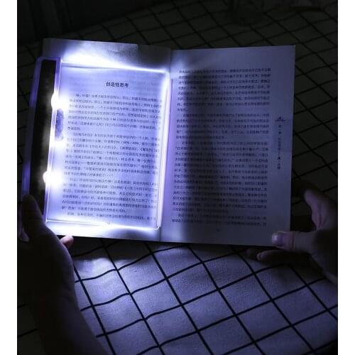 Creative LED Book Light Reading Night Light Flat Plate Portable Car Travel Panel LED Desk Lamp For Home Indoor Bedroom